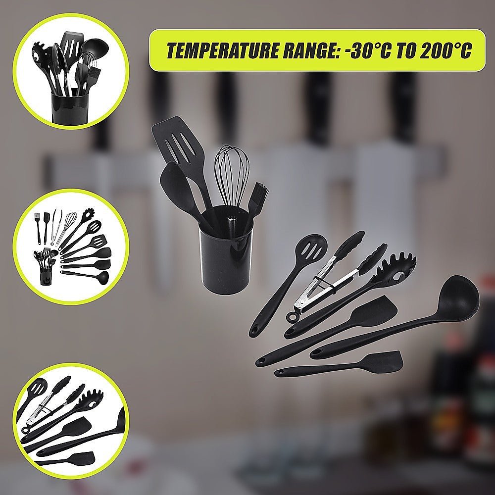 11pcs Kitchen Utensil Set Silicone Heat - Resistant Non - Stick Kitchen Utensils kit - Home & Garden > Kitchenware > Kitchen Utensils - Rivercity House & Home Co. (ABN 18 642 972 209) - Affordable Modern Furniture Australia