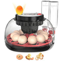 12 Egg Incubator with Automatic Turning, LED Display, Humidity & Temperature Control, Auto Water System, Built-in Egg Candler - White