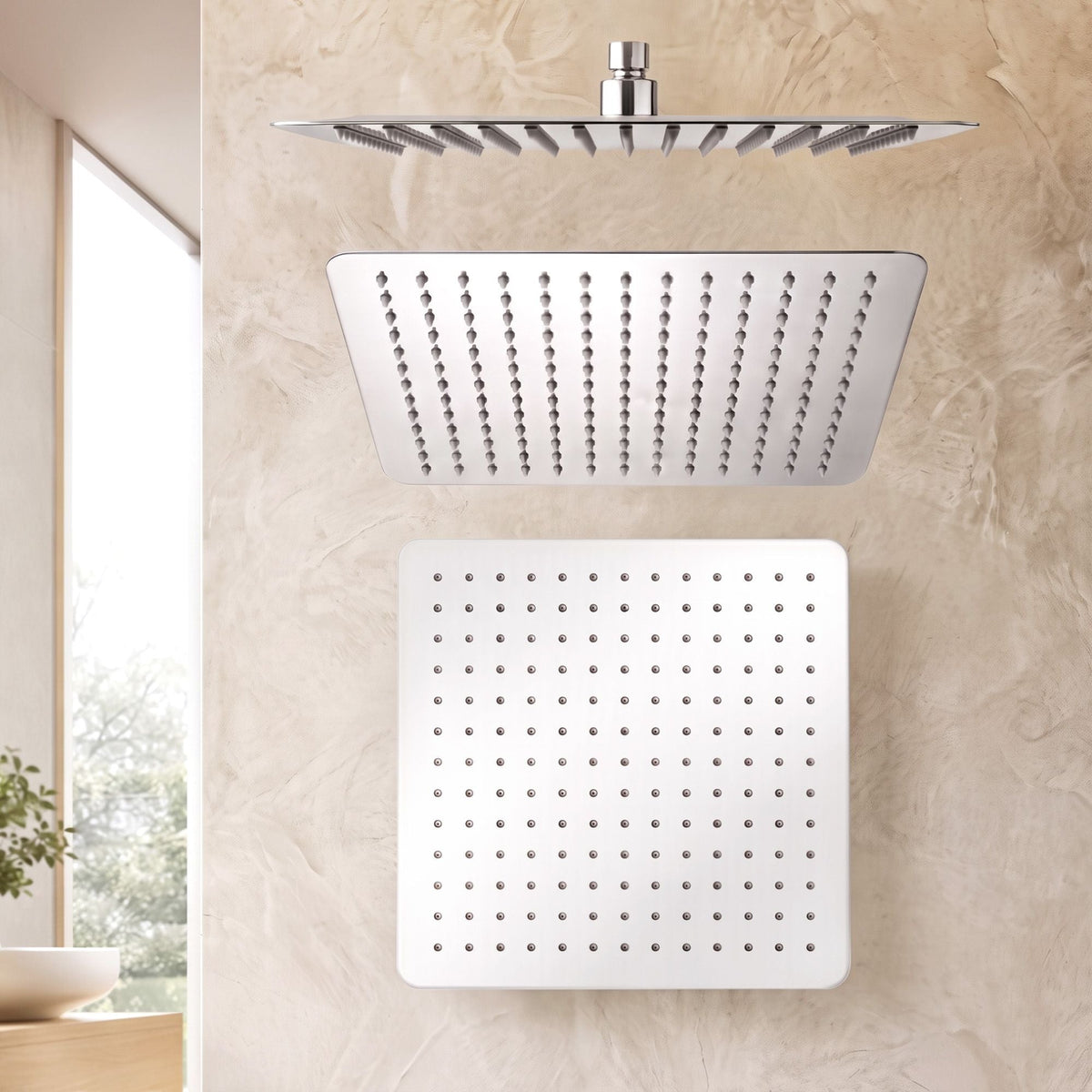 12" Extra Large Rain Shower Head with Air-in Technology, Anti-Clog Silicone Jets, 360° Swivel, 304 Stainless Steel - Furniture > Bathroom > Shower Heads & Screens - Rivercity House & Home Co. (ABN 18 642 972 209) - Affordable Modern Furniture Australia