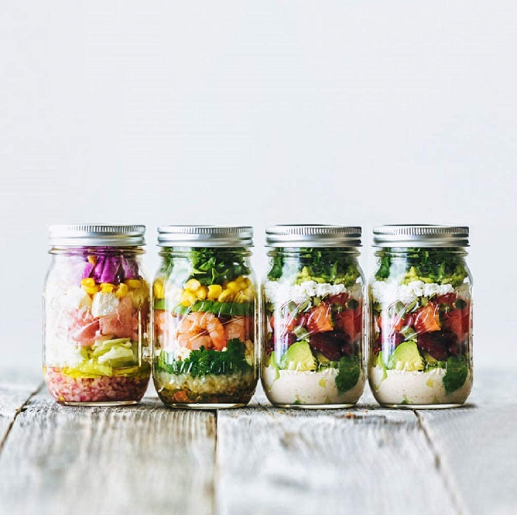 12 Pieces 480ml Mason Jars with Airtight Lids and Labels - Empty Glass Spice Bottles for Canning - Home & Garden > Kitchenware > Food Storage - Rivercity House & Home Co. (ABN 18 642 972 209) - Affordable Modern Furniture Australia