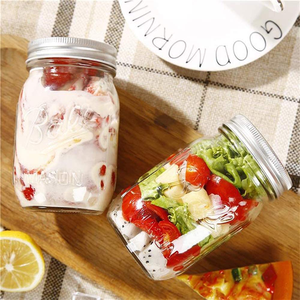 12 Pieces 480ml Mason Jars with Airtight Lids and Labels - Empty Glass Spice Bottles for Canning - Home & Garden > Kitchenware > Food Storage - Rivercity House & Home Co. (ABN 18 642 972 209) - Affordable Modern Furniture Australia