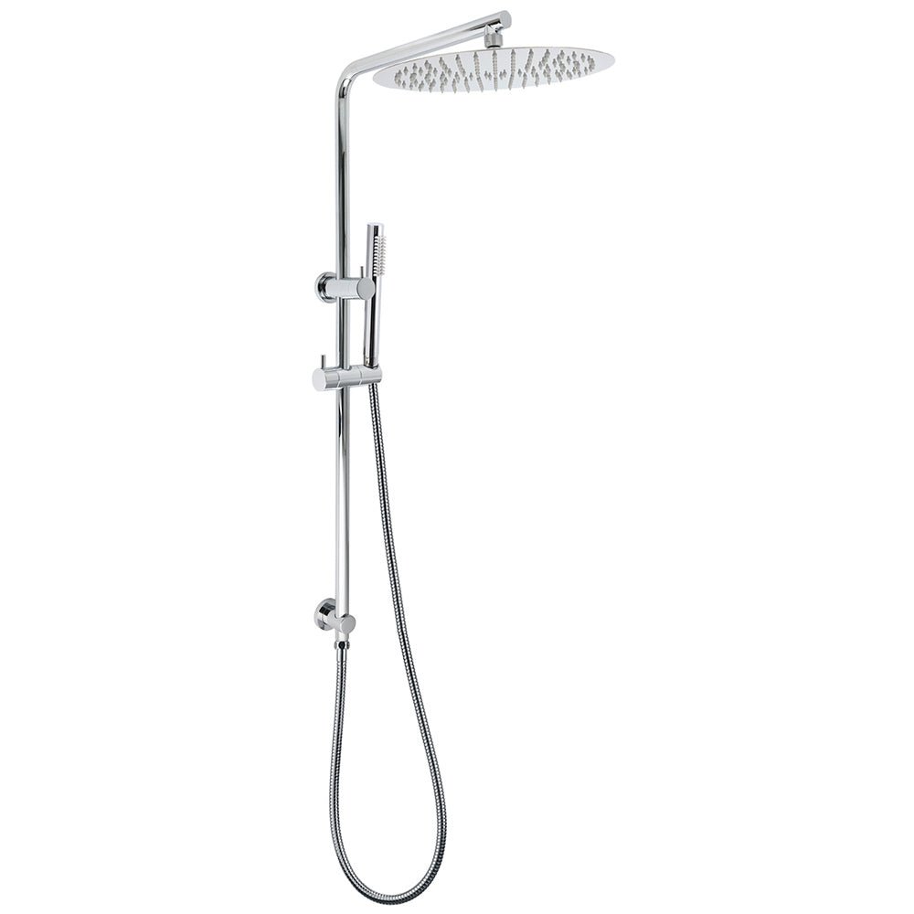12" Rainfall + Brass Handheld Twin Shower Heads Rail Diverter Arm Round Set - Furniture > Bathroom > Shower Heads & Screens - Rivercity House & Home Co. (ABN 18 642 972 209) - Affordable Modern Furniture Australia