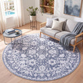 120 cm Round Rug with Pad-Free Dense Dot Anti-Slip Backing for Living Room and Dining Area, Washable Polyester