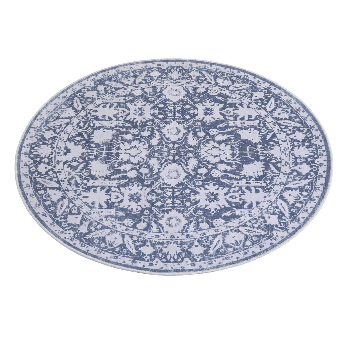 120 cm Round Rug with Pad-Free Dense Dot Anti-Slip Backing for Living Room and Dining Area, Washable Polyester - Home & Garden > Rugs > Round Rugs - Rivercity House & Home Co. (ABN 18 642 972 209) - Affordable Modern Furniture Australia