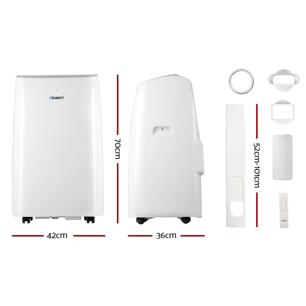 12000BTU Portable Air Conditioner Cooling Mobile Fan Cooler Remote 3300W - Appliances > Air Conditioners > Portable Air Conditioners - Rivercity House & Home Co. (ABN 18 642 972 209) - Affordable Modern Furniture Australia