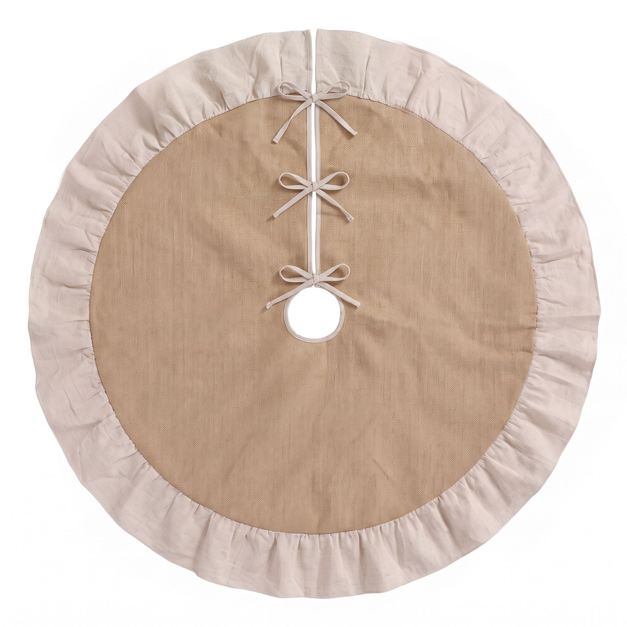 120cm Christmas Tree Skirt Linen Christmas Tree Mat Decor - Occasions > Christmas > Christmas Decorations - Rivercity House & Home Co. (ABN 18 642 972 209) - Affordable Modern Furniture Australia