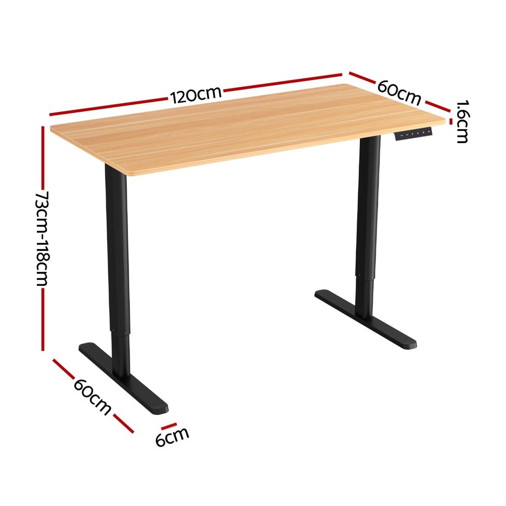 120CM Electric Standing Desk Sit Stand Desks Home Office Computer Desk - Furniture > Office > Desks - Rivercity House & Home Co. (ABN 18 642 972 209) - Affordable Modern Furniture Australia