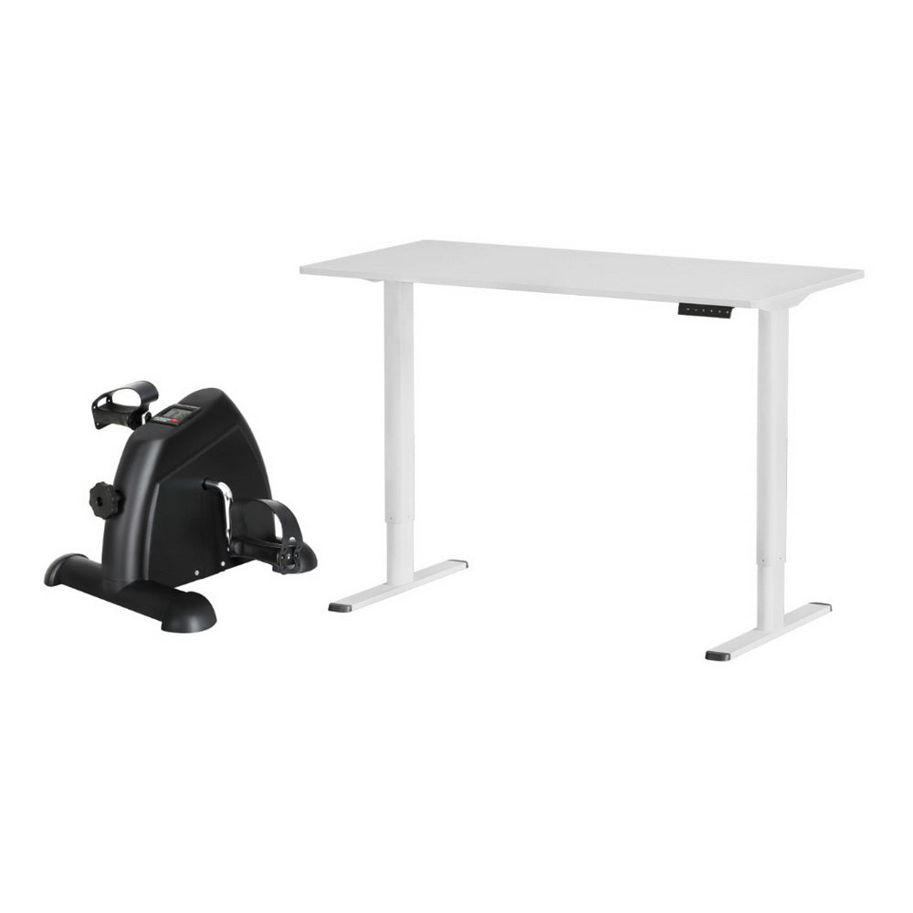 120cm Electric Standing Desk with Mini Peal Exercise Bike Home Office - Furniture > Office > Office & Desk Chairs - Rivercity House & Home Co. (ABN 18 642 972 209) - Affordable Modern Furniture Australia