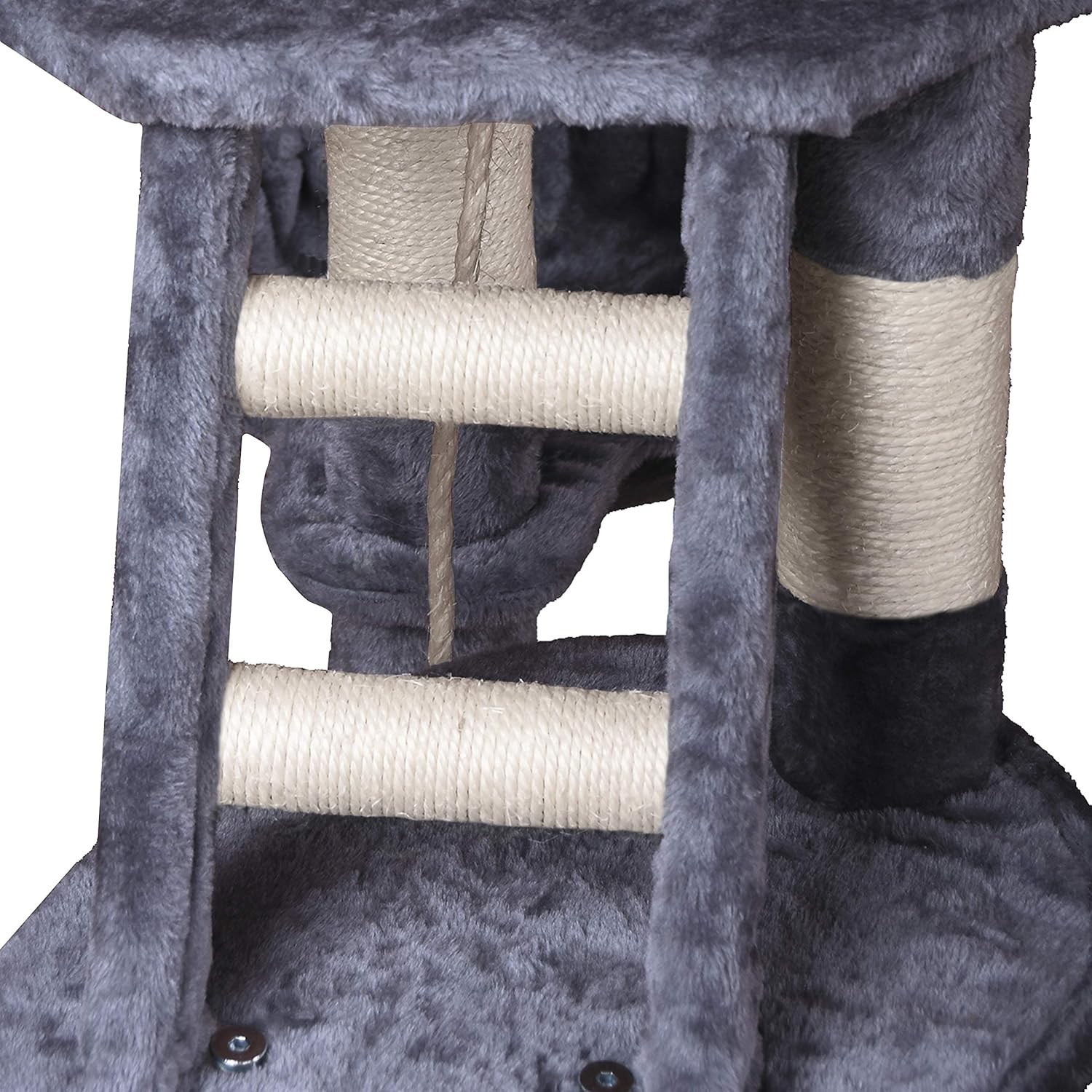 120cm Indoor Cat Tree with Condo, Hammock & Plush Perch for Kittens & Adult Cats - Neutral - Home & Garden > Artificial Plants > Artificial Trees - Rivercity House & Home Co. (ABN 18 642 972 209) - Affordable Modern Furniture Australia