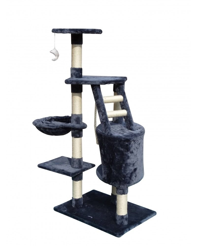 120cm Indoor Cat Tree with Condo, Hammock & Plush Perch for Kittens & Adult Cats - Neutral - Home & Garden > Artificial Plants > Artificial Trees - Rivercity House & Home Co. (ABN 18 642 972 209) - Affordable Modern Furniture Australia