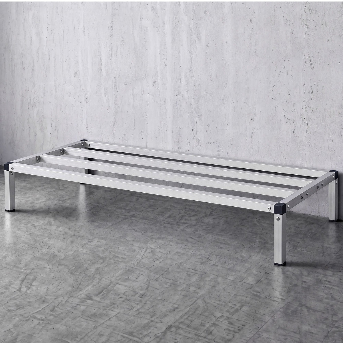 122x51x20cm Heavy Duty Aluminum Dunnage Rack Kitchen Storage Platform - Silver - Tools > Tools Storage > Wall Storage Racks - Rivercity House & Home Co. (ABN 18 642 972 209) - Affordable Modern Furniture Australia