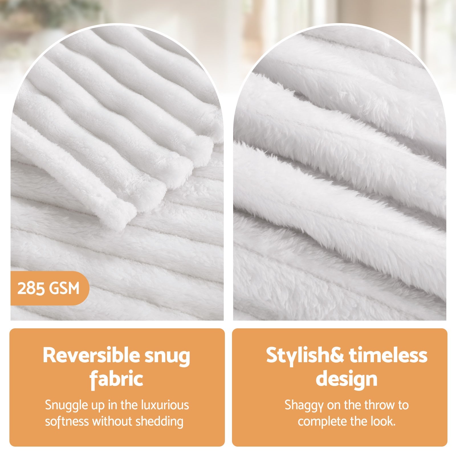 127x152cm Throw Blanket Fleece Soft Lightweight Cozy Sofa Couch Bed Throw - Home & Garden > Bedding > Blankets & Throws - Rivercity House & Home Co. (ABN 18 642 972 209) - Affordable Modern Furniture Australia