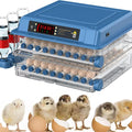 128 Egg Incubator with Automatic Turning, LED Display, Humidity & Temperature Control, Auto Water System, Built-in Egg Candler - White