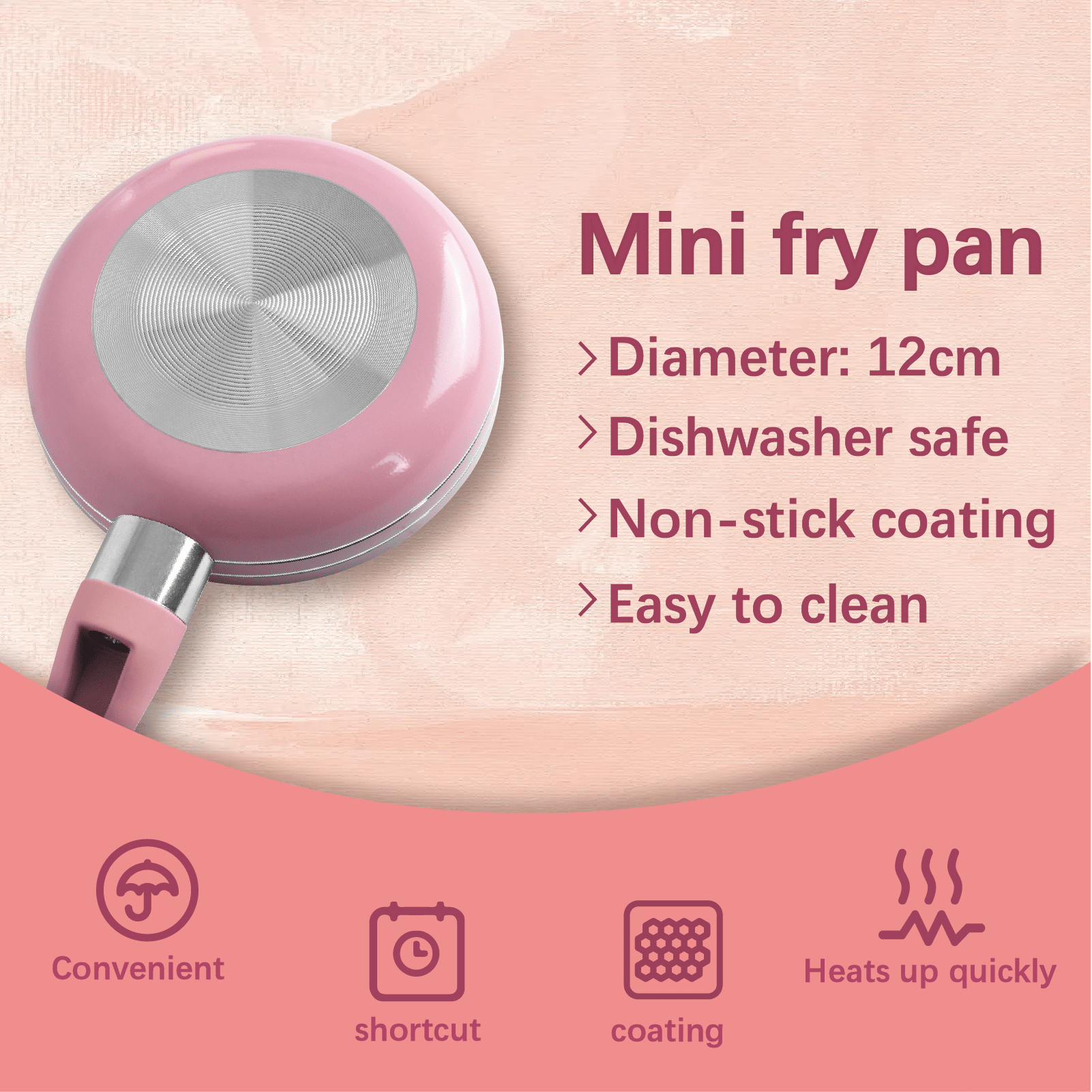 12cm Mini Non Stick Aluminium Frying Pan Round Egg Pan - Home & Garden > Kitchenware > Skillets & Frying Pans - Rivercity House & Home Co. (ABN 18 642 972 209) - Affordable Modern Furniture Australia