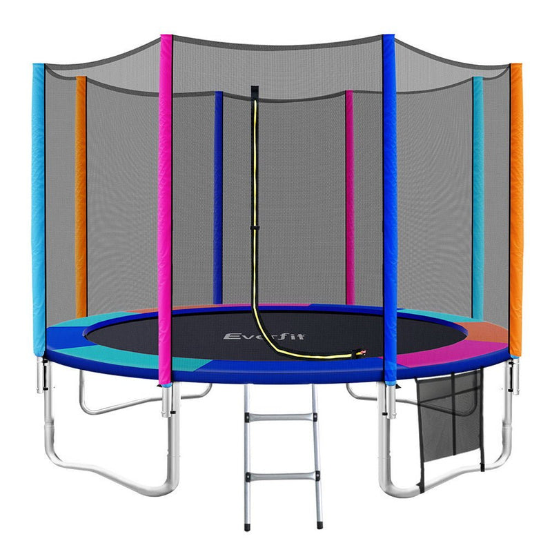 12FT Trampoline With Safety Net Enclosure (Multi - coloured) - Rivercity House & Home Co. (ABN 18 642 972 209) - Affordable Modern Furniture Australia