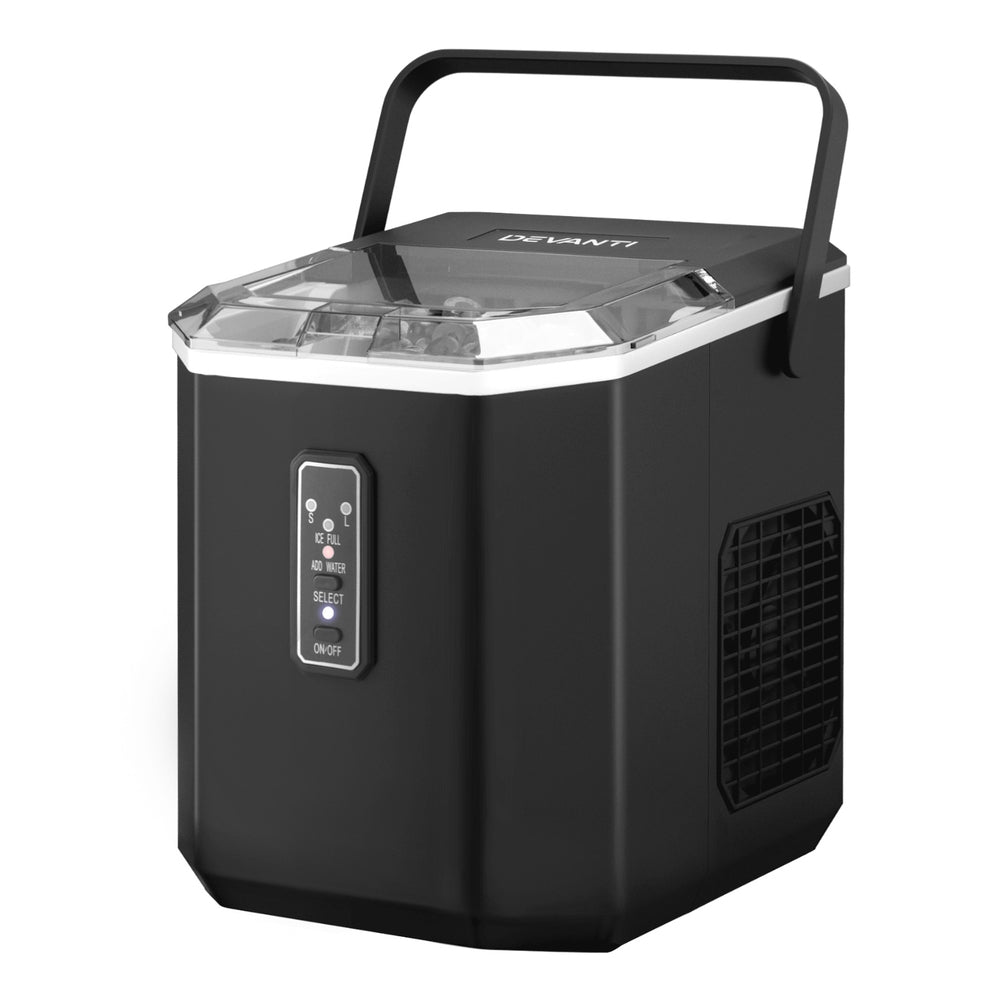12kg Ice Maker Machine 1.3L w/Scoop Holder Black - Appliances > Kitchen Appliances > Ice Makers - Rivercity House & Home Co. (ABN 18 642 972 209) - Affordable Modern Furniture Australia
