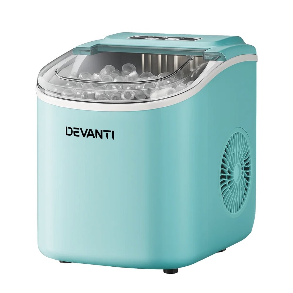 12kg Ice Maker Machine w/Self Cleaning Green - Appliances > Kitchen Appliances > Ice Makers - Rivercity House & Home Co. (ABN 18 642 972 209) - Affordable Modern Furniture Australia