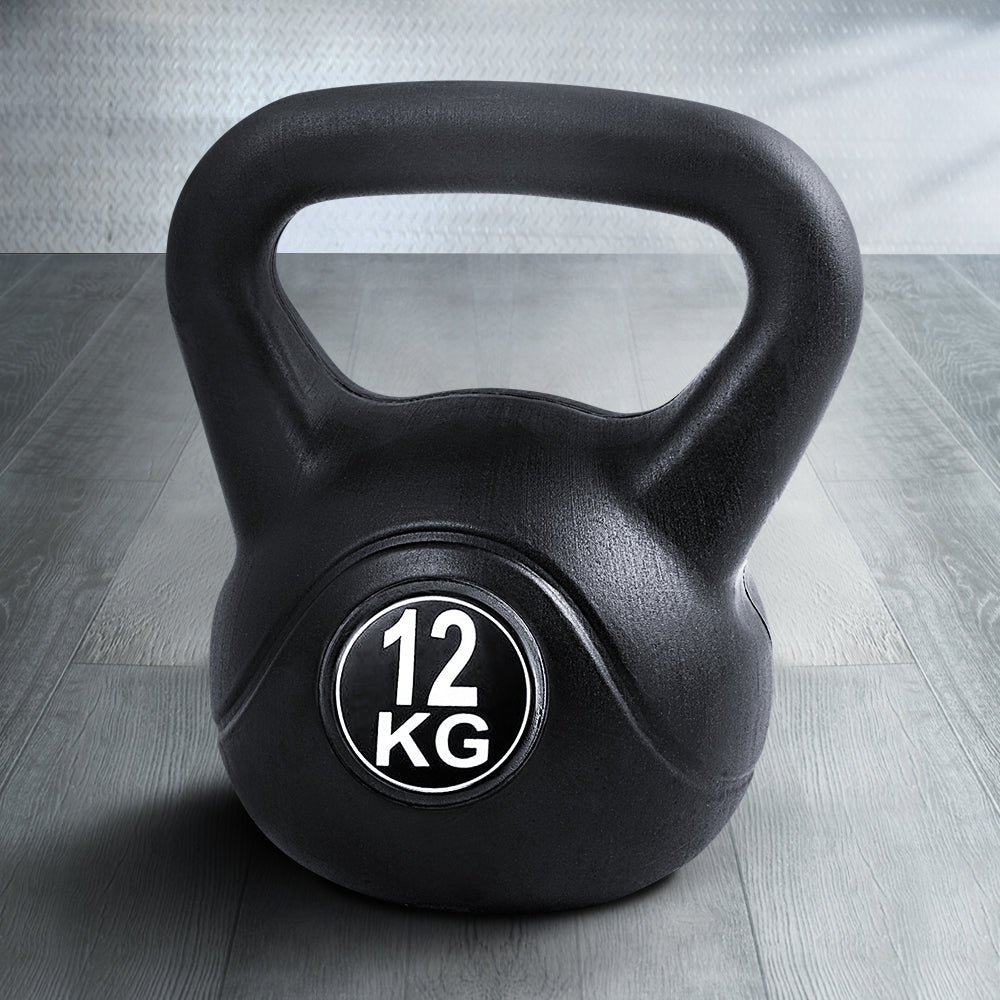 12kg Kettlebell Weight Lifting Dumbbell for Gym Home Use - Black - Sports & Fitness > Exercise, Gym & Fitness > Weightlifting Machines & Racks - Rivercity House & Home Co. (ABN 18 642 972 209) - Affordable Modern Furniture Australia