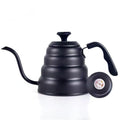 1.2L Gooseneck Coffee Kettle with Thermometer - Black