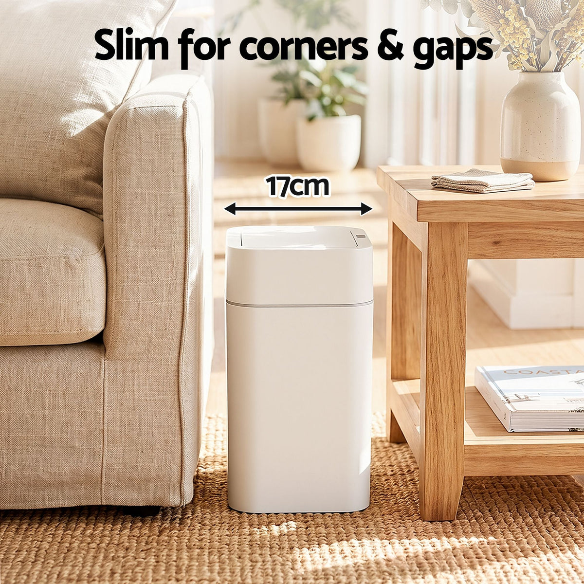 12L Motion Sensor Automatic Touchless Rubbish Bin 2-Pack - White - Home & Garden > Kitchen Bins > Automatic Bins - Rivercity House & Home Co. (ABN 18 642 972 209) - Affordable Modern Furniture Australia