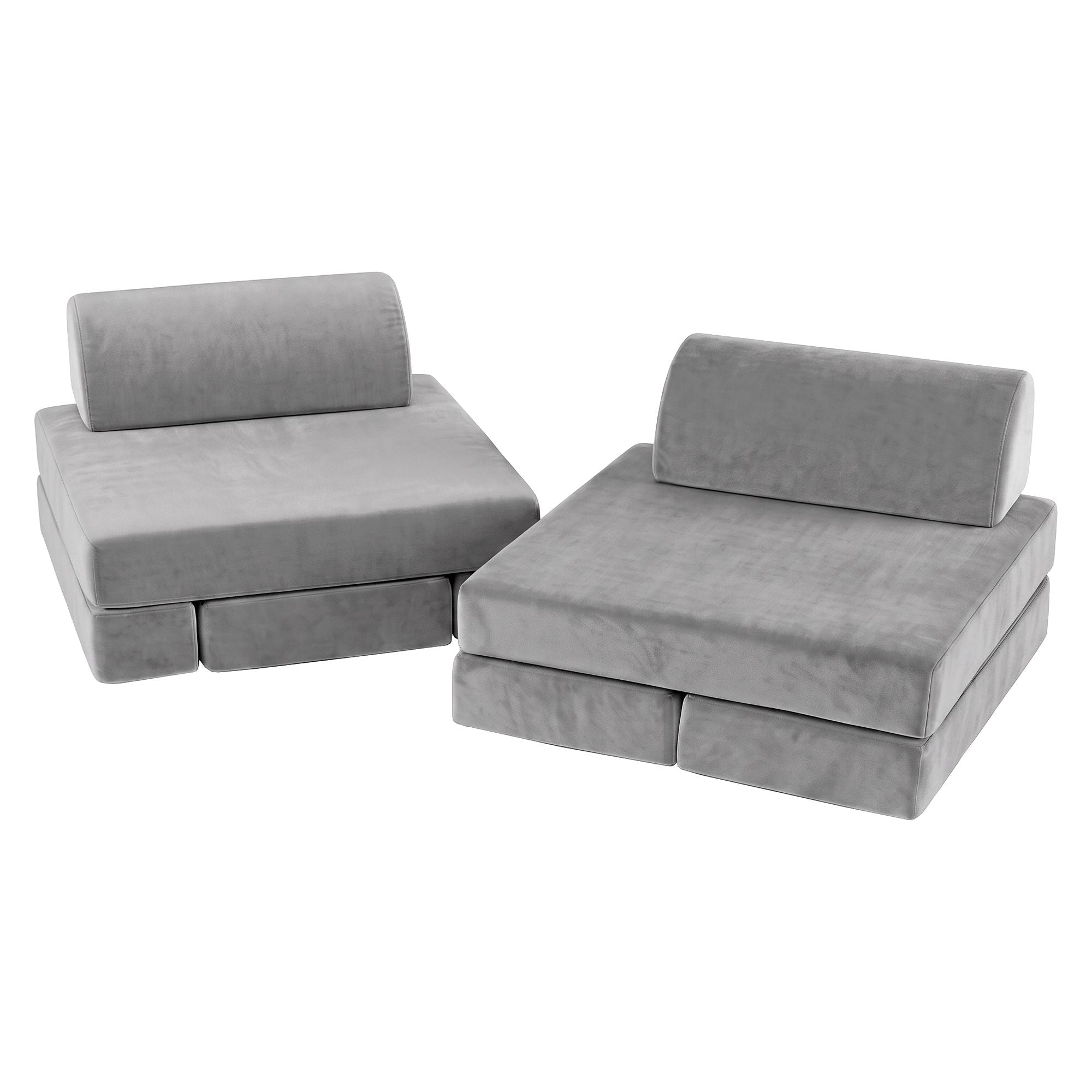 12PCS Modular Kids Play Couch Foam Sofa Set with Removable Washable Cover Grey Playroom - Baby & Kids > Kid's Furniture > Kid's Tables, Chairs & Seats - Rivercity House & Home Co. (ABN 18 642 972 209) - Affordable Modern Furniture Australia
