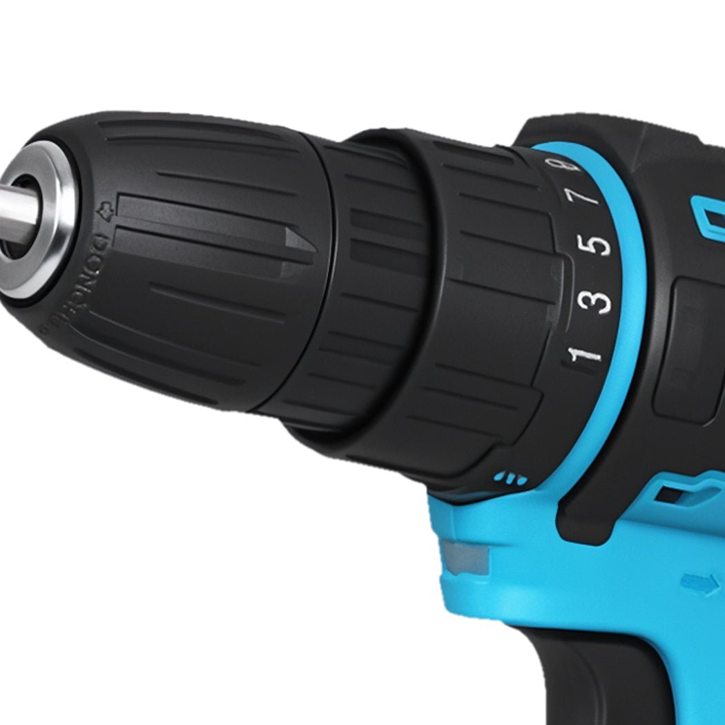 12V Cordless Drill Driver Kit 2.0Ah 74 - Piece Set - Blue - Rivercity House & Home Co. (ABN 18 642 972 209) - Affordable Modern Furniture Australia