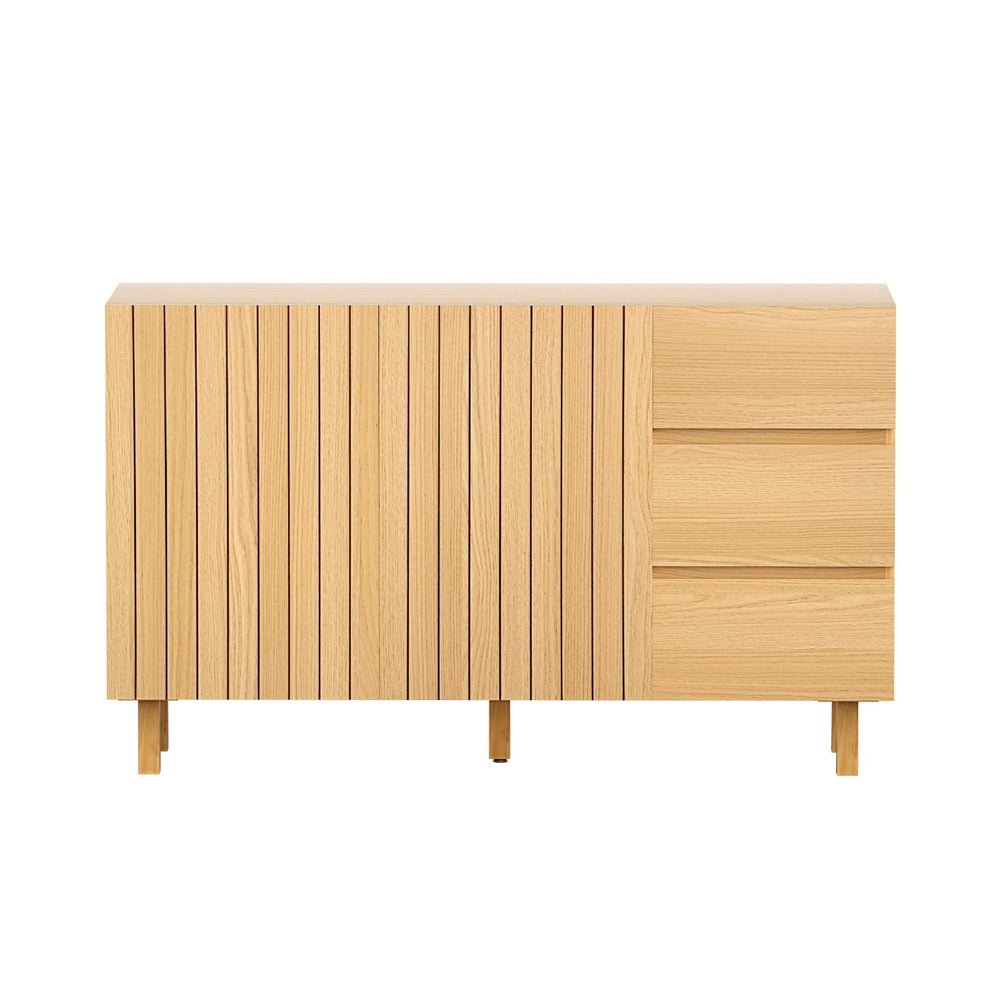 130cm Buffet Sideboard Cupboard Cabinet Pantry Storage Drawer Pine - Furniture > Dining > Buffets & Sideboards - Rivercity House & Home Co. (ABN 18 642 972 209) - Affordable Modern Furniture Australia