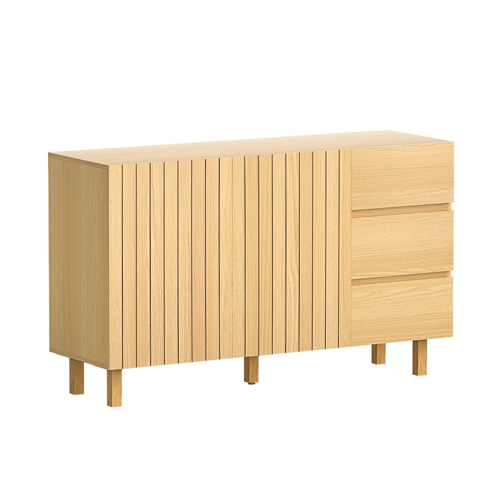 130cm Buffet Sideboard Cupboard Cabinet Pantry Storage Drawer Pine - Furniture > Dining > Buffets & Sideboards - Rivercity House & Home Co. (ABN 18 642 972 209) - Affordable Modern Furniture Australia