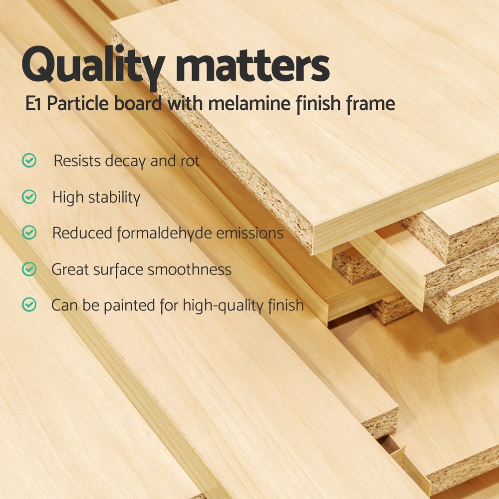 130cm Buffet Sideboard Cupboard Cabinet Pantry Storage Drawer Pine - Furniture > Dining > Buffets & Sideboards - Rivercity House & Home Co. (ABN 18 642 972 209) - Affordable Modern Furniture Australia