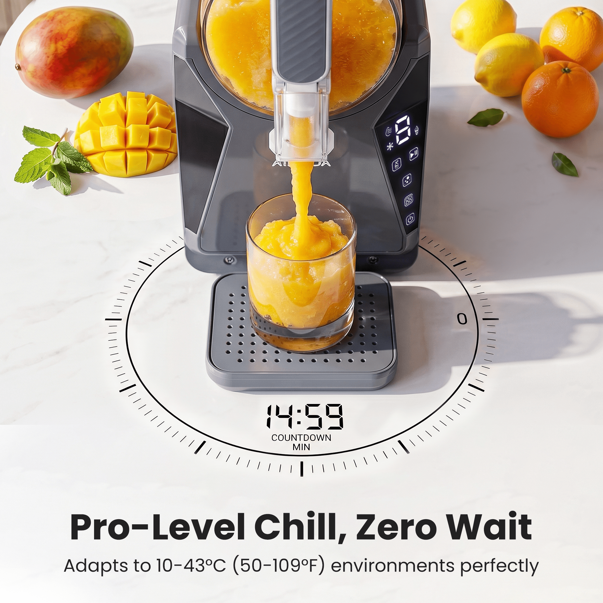 1.3L Slushie Machine Frozen Drink Maker Slushy Ice Cream Maker No Ice Compressor Touchscreen for Home BBQ Party - Appliances > Kitchen Appliances > Ice Makers - Rivercity House & Home Co. (ABN 18 642 972 209) - Affordable Modern Furniture Australia
