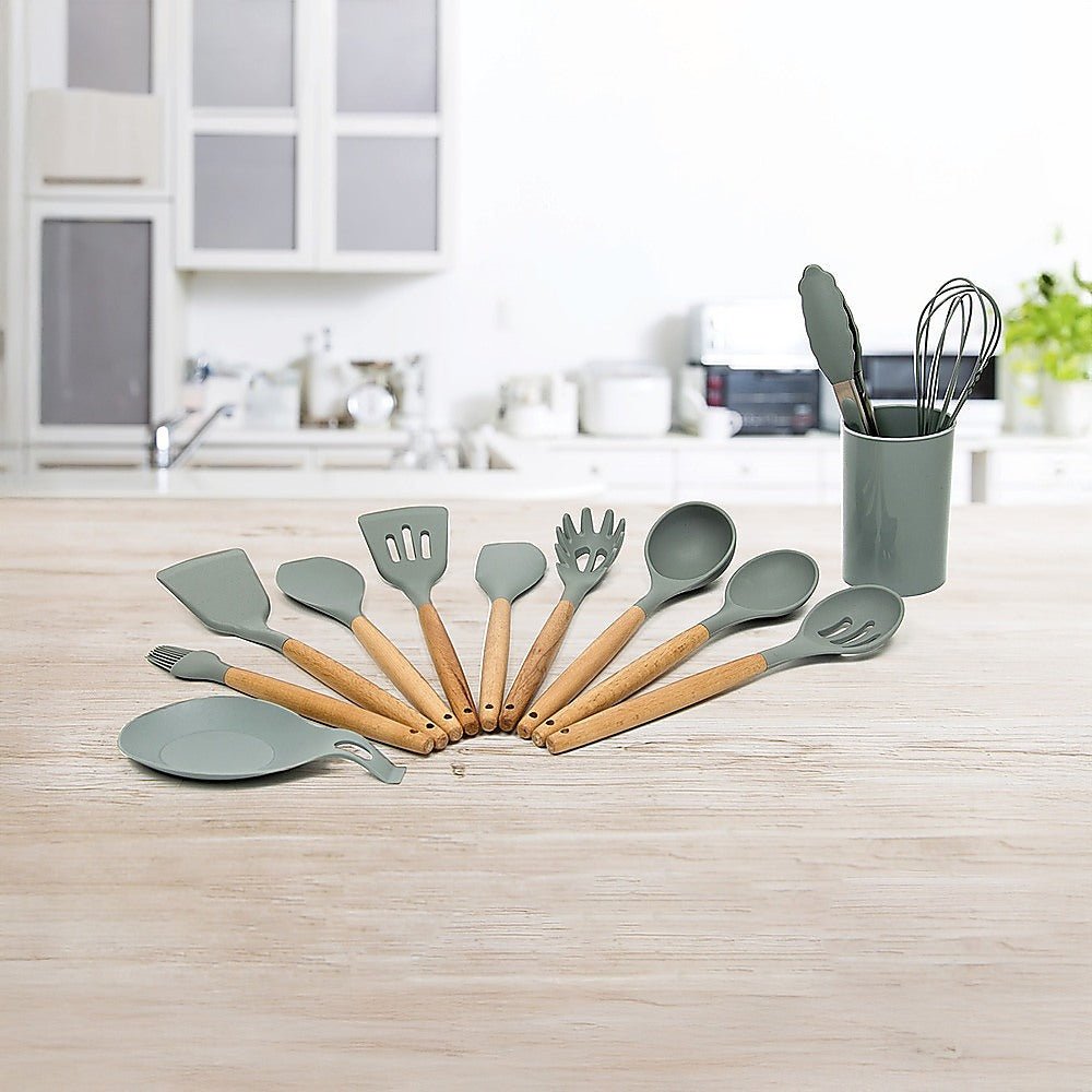 13x Kitchen Utensils for Cooking Baking Silicone Set - Home & Garden > Kitchenware > Kitchen Utensils - Rivercity House & Home Co. (ABN 18 642 972 209) - Affordable Modern Furniture Australia
