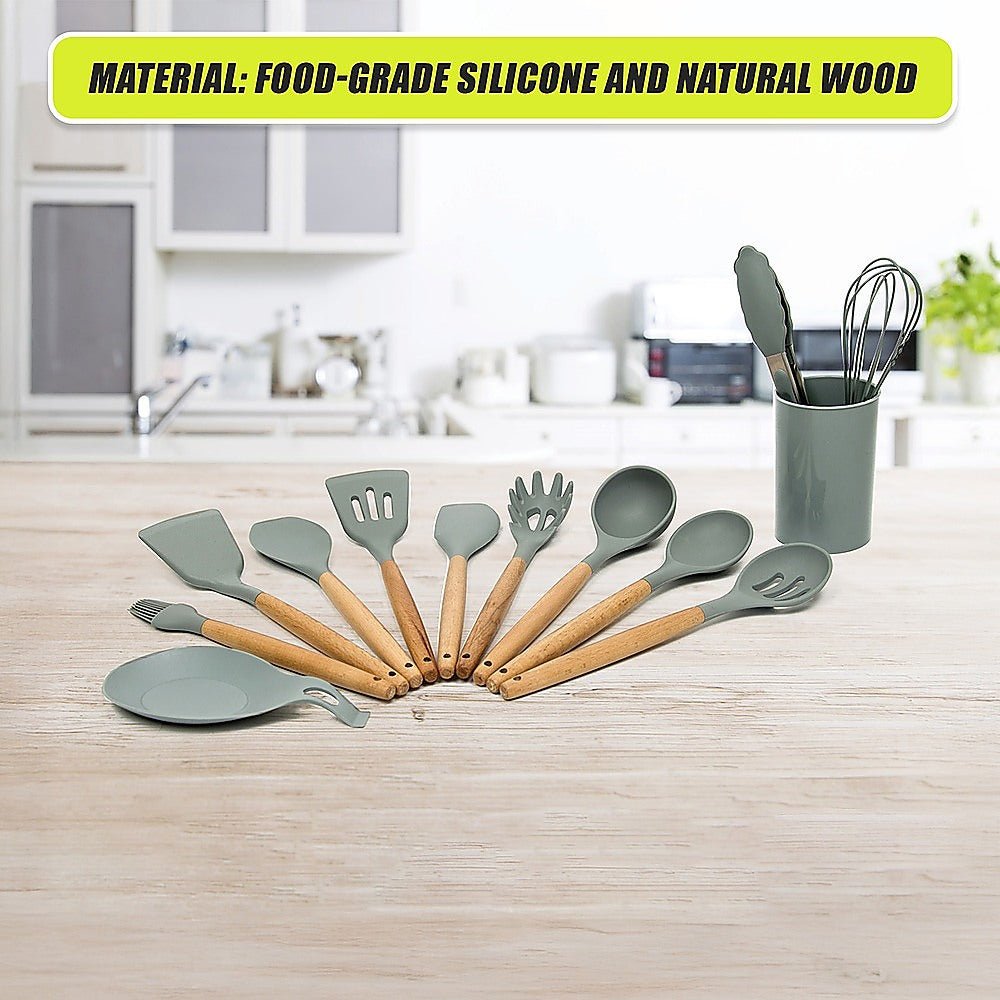 13x Kitchen Utensils for Cooking Baking Silicone Set - Home & Garden > Kitchenware > Kitchen Utensils - Rivercity House & Home Co. (ABN 18 642 972 209) - Affordable Modern Furniture Australia