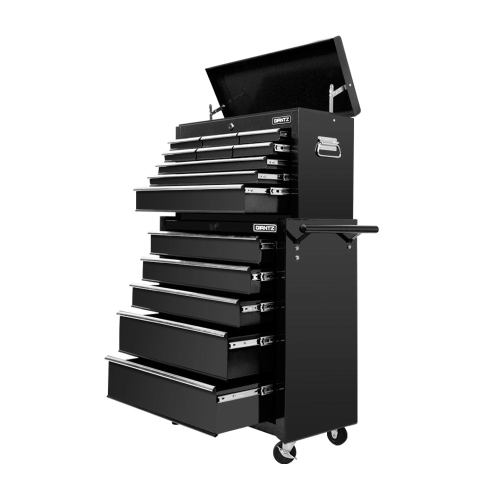 14 Drawer Tool Box Cabinet Chest Mechanic Garage Storage Trolley Black - Tools > Tools Storage > Tool Cabinets - Rivercity House & Home Co. (ABN 18 642 972 209) - Affordable Modern Furniture Australia