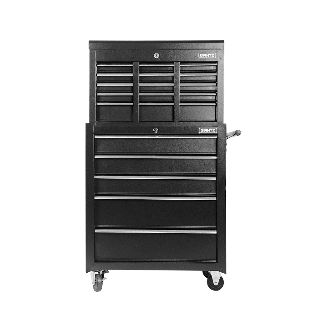 14 Drawer Tool Box Cabinet Chest Mechanic Garage Storage Trolley Black - Tools > Tools Storage > Tool Cabinets - Rivercity House & Home Co. (ABN 18 642 972 209) - Affordable Modern Furniture Australia