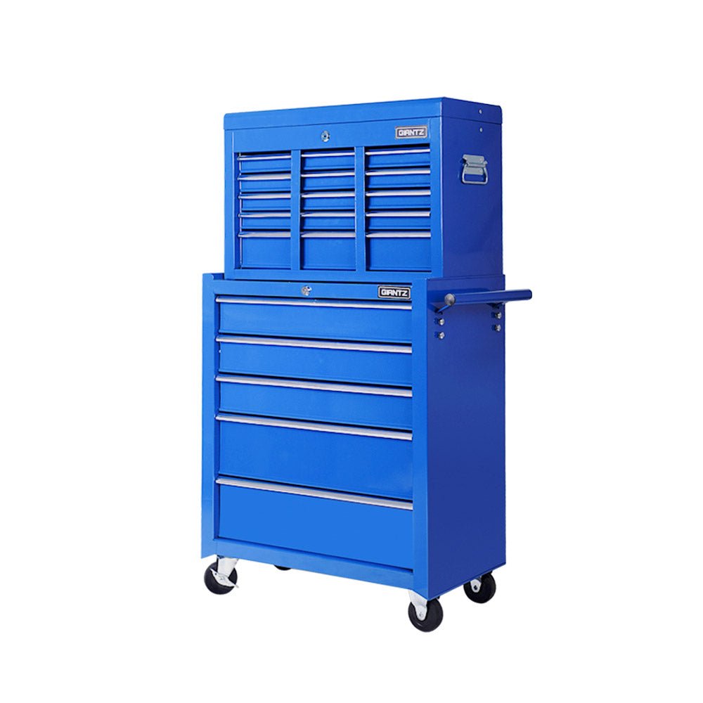 14 Drawer Tool Box Cabinet Chest Mechanic Garage Storage Trolley Blue - Tools > Tools Storage > Tool Cabinets - Rivercity House & Home Co. (ABN 18 642 972 209) - Affordable Modern Furniture Australia
