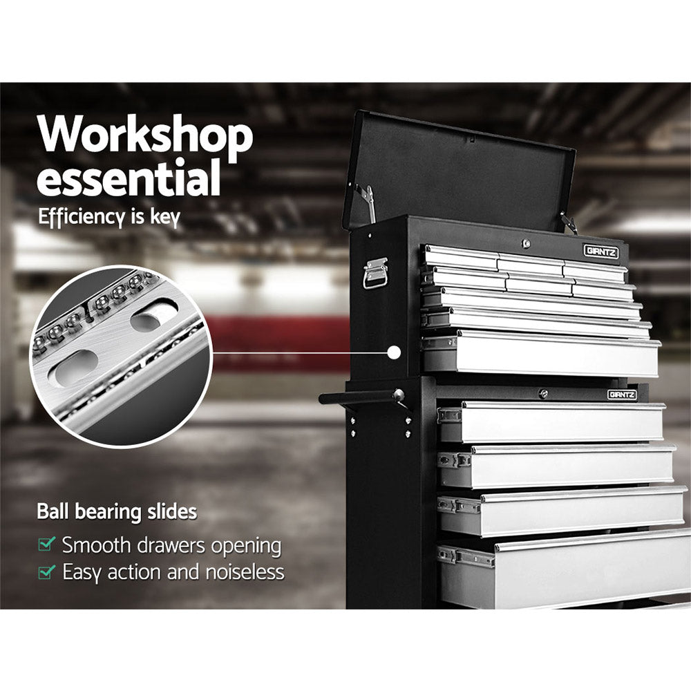 14 Drawer Tool Box Cabinet Chest Mechanic Garage Storage Trolley Grey - Tools > Tools Storage > Tool Cabinets - Rivercity House & Home Co. (ABN 18 642 972 209) - Affordable Modern Furniture Australia