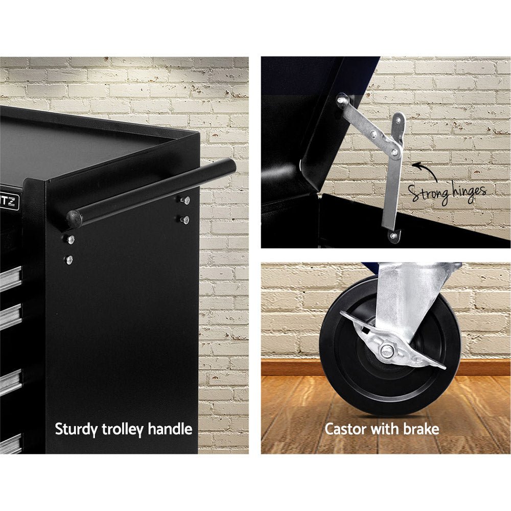 14 Drawer Tool Box Cabinet Chest Mechanic Garage Storage Trolley Grey - Tools > Tools Storage > Tool Cabinets - Rivercity House & Home Co. (ABN 18 642 972 209) - Affordable Modern Furniture Australia