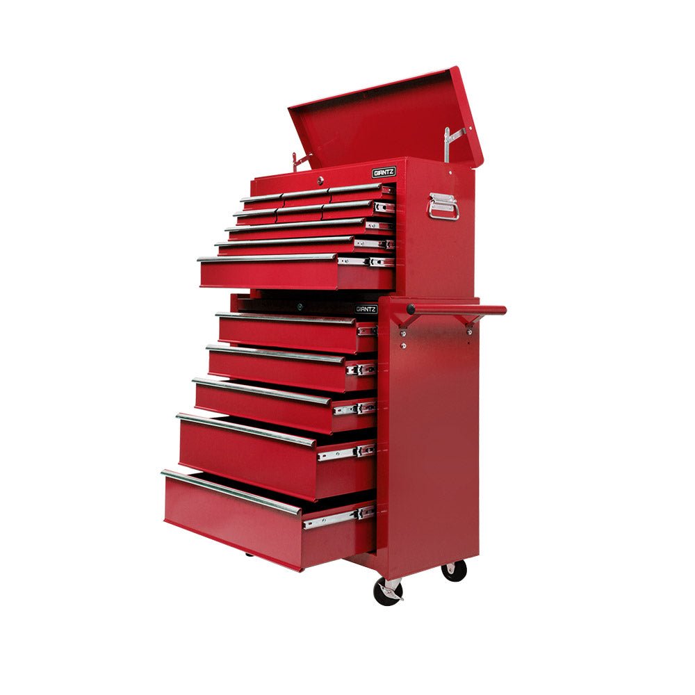 14 Drawer Tool Box Cabinet Chest Mechanic Garage Storage Trolley Red - Tools > Tools Storage > Tool Cabinets - Rivercity House & Home Co. (ABN 18 642 972 209) - Affordable Modern Furniture Australia