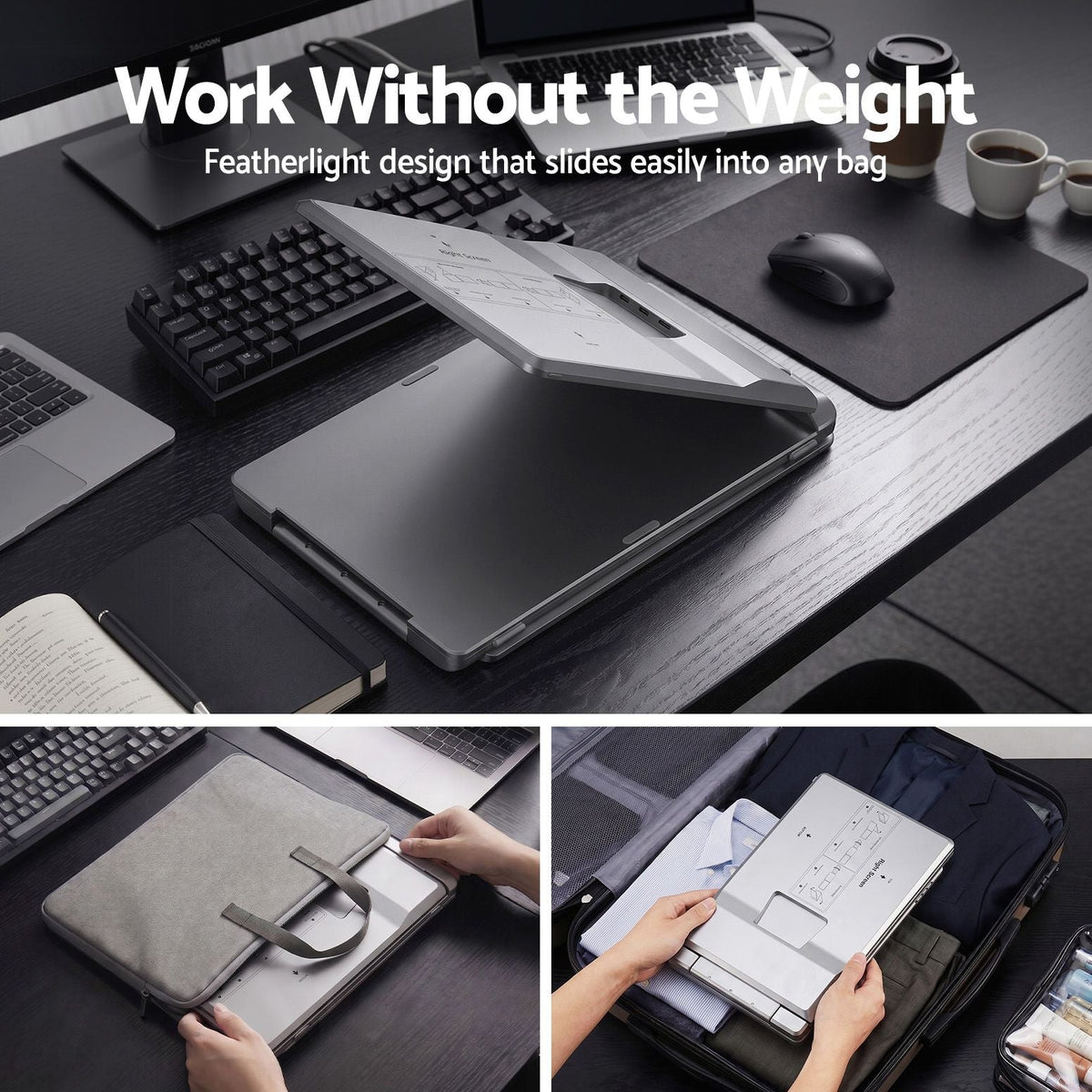 14 Inch Portable Dual Monitor Laptop Screen Extender Triple Display - Electronics > Computer Accessories > Computer Monitors & Accessories - Rivercity House & Home Co. (ABN 18 642 972 209) - Affordable Modern Furniture Australia