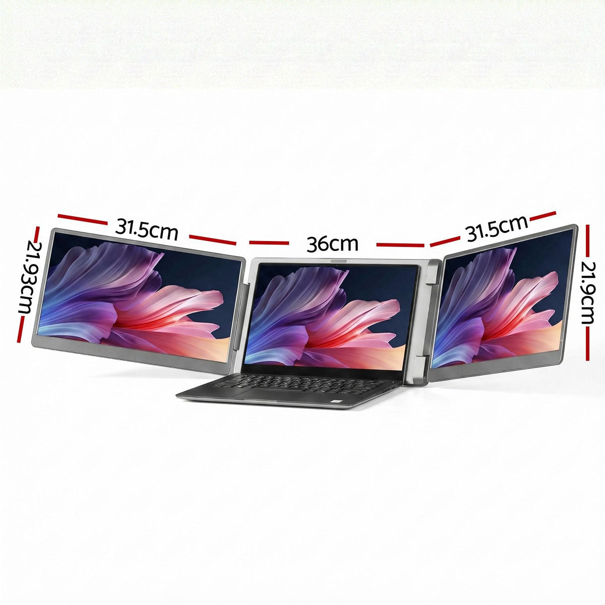 14 Inch Portable Dual Monitor Laptop Screen Extender Triple Display - Electronics > Computer Accessories > Computer Monitors & Accessories - Rivercity House & Home Co. (ABN 18 642 972 209) - Affordable Modern Furniture Australia