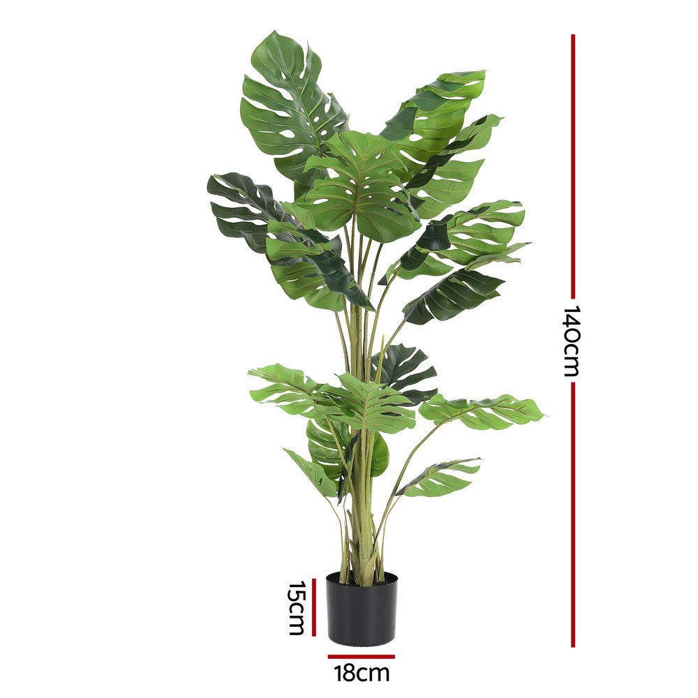 140cm Artificial Monstera Tree Faux Trees Indoor Decor Artificial Plants Lifelike Plant 1.4M - Home & Garden > Artificial Plants > Artificial Trees - Rivercity House & Home Co. (ABN 18 642 972 209) - Affordable Modern Furniture Australia
