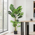 140cm Artificial Monstera Tree Indoor Faux Plant with Weighted Pot - Green