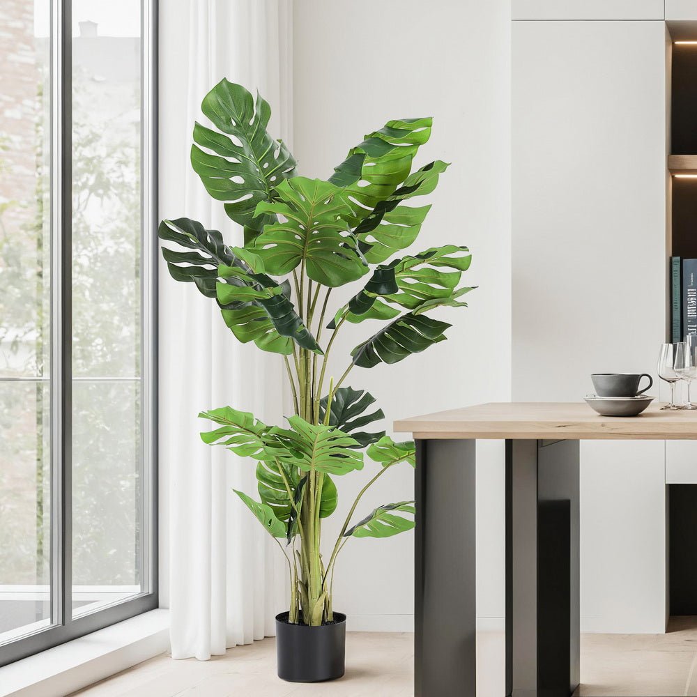 140cm Artificial Monstera Tree Faux Trees Indoor Decor Artificial Plants Lifelike Plant 1.4M - Home & Garden > Artificial Plants > Artificial Trees - Rivercity House & Home Co. (ABN 18 642 972 209) - Affordable Modern Furniture Australia