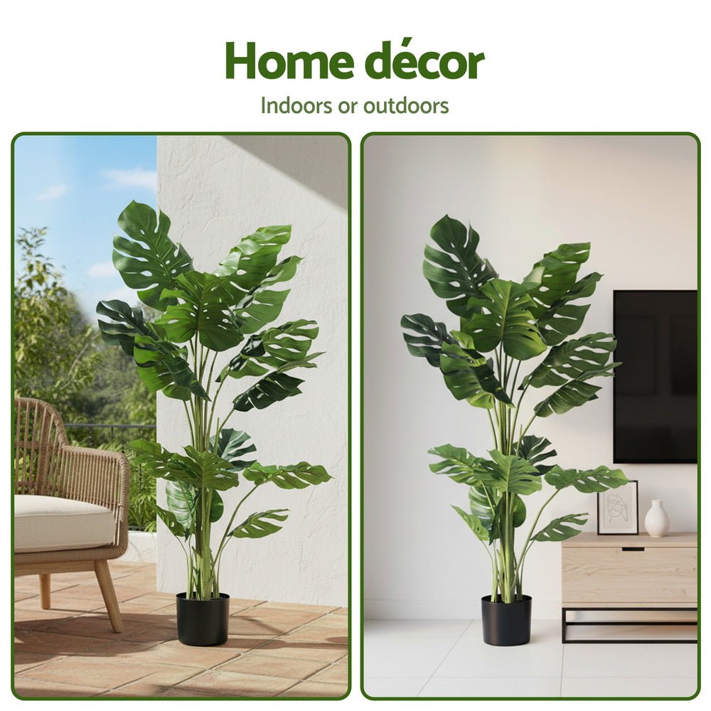 140cm Artificial Monstera Tree Faux Trees Indoor Decor Artificial Plants Lifelike Plant 1.4M - Home & Garden > Artificial Plants > Artificial Trees - Rivercity House & Home Co. (ABN 18 642 972 209) - Affordable Modern Furniture Australia