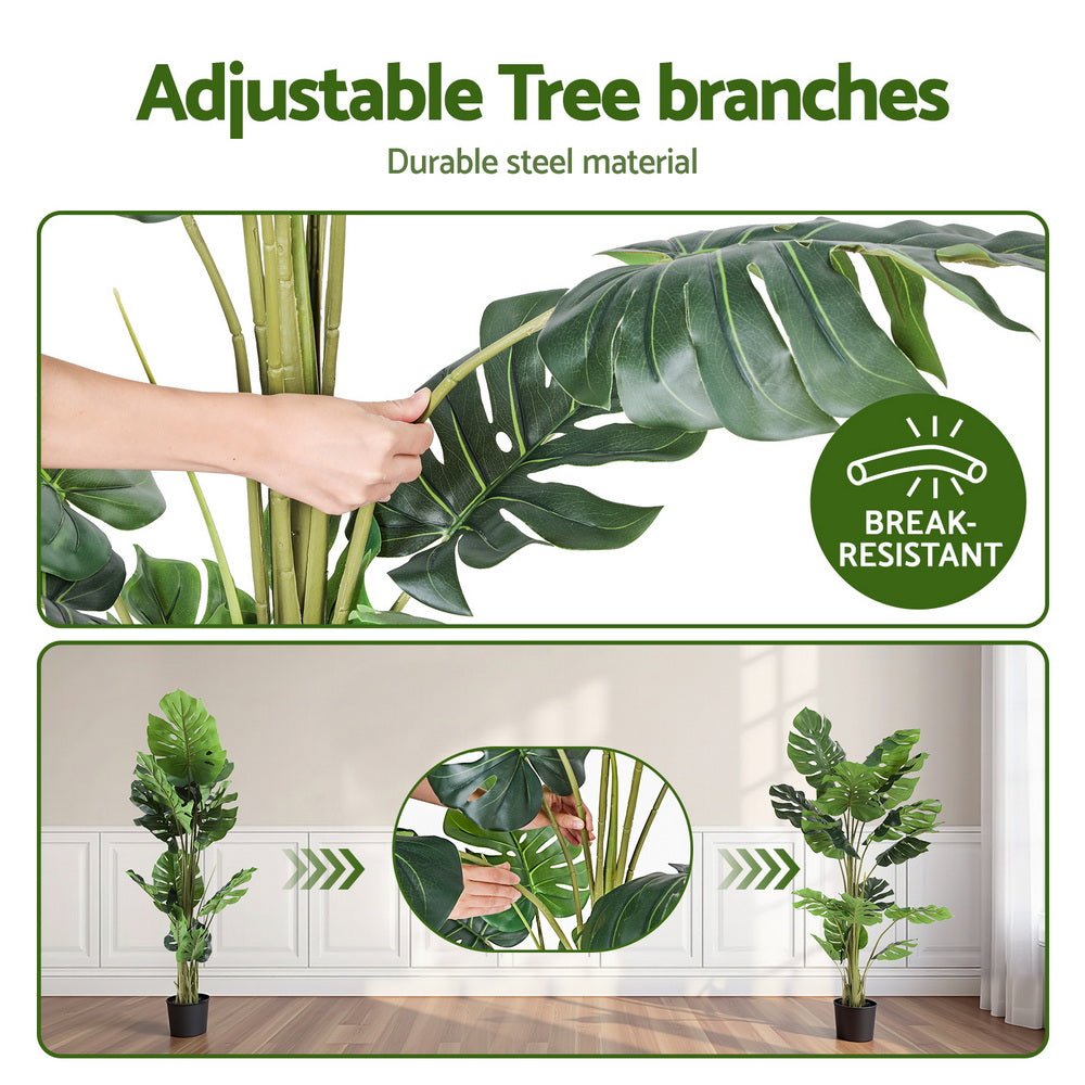 140cm Artificial Monstera Tree Faux Trees Indoor Decor Artificial Plants Lifelike Plant 1.4M - Home & Garden > Artificial Plants > Artificial Trees - Rivercity House & Home Co. (ABN 18 642 972 209) - Affordable Modern Furniture Australia