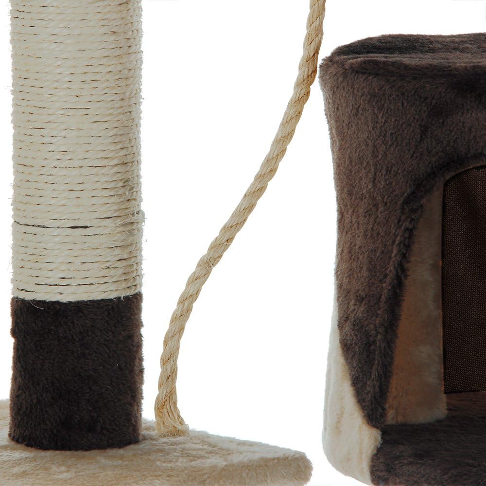 140cm Indoor Cat Tree with Plush Perch, Sisal Scratching Posts & Condo for Kittens & Adult Cats - Beige - Pet Care > Cat Supplies > Cat Scratching Posts - Rivercity House & Home Co. (ABN 18 642 972 209) - Affordable Modern Furniture Australia