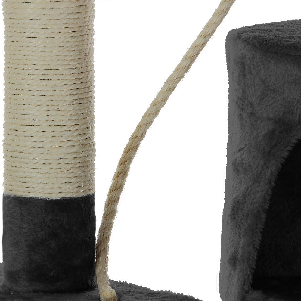 140cm Indoor Cat Tree with Plush Perch, Sisal Scratching Posts & Condo for Kittens & Adult Cats - Dark Grey - Pet Care > Cat Supplies > Cat Scratching Posts - Rivercity House & Home Co. (ABN 18 642 972 209) - Affordable Modern Furniture Australia