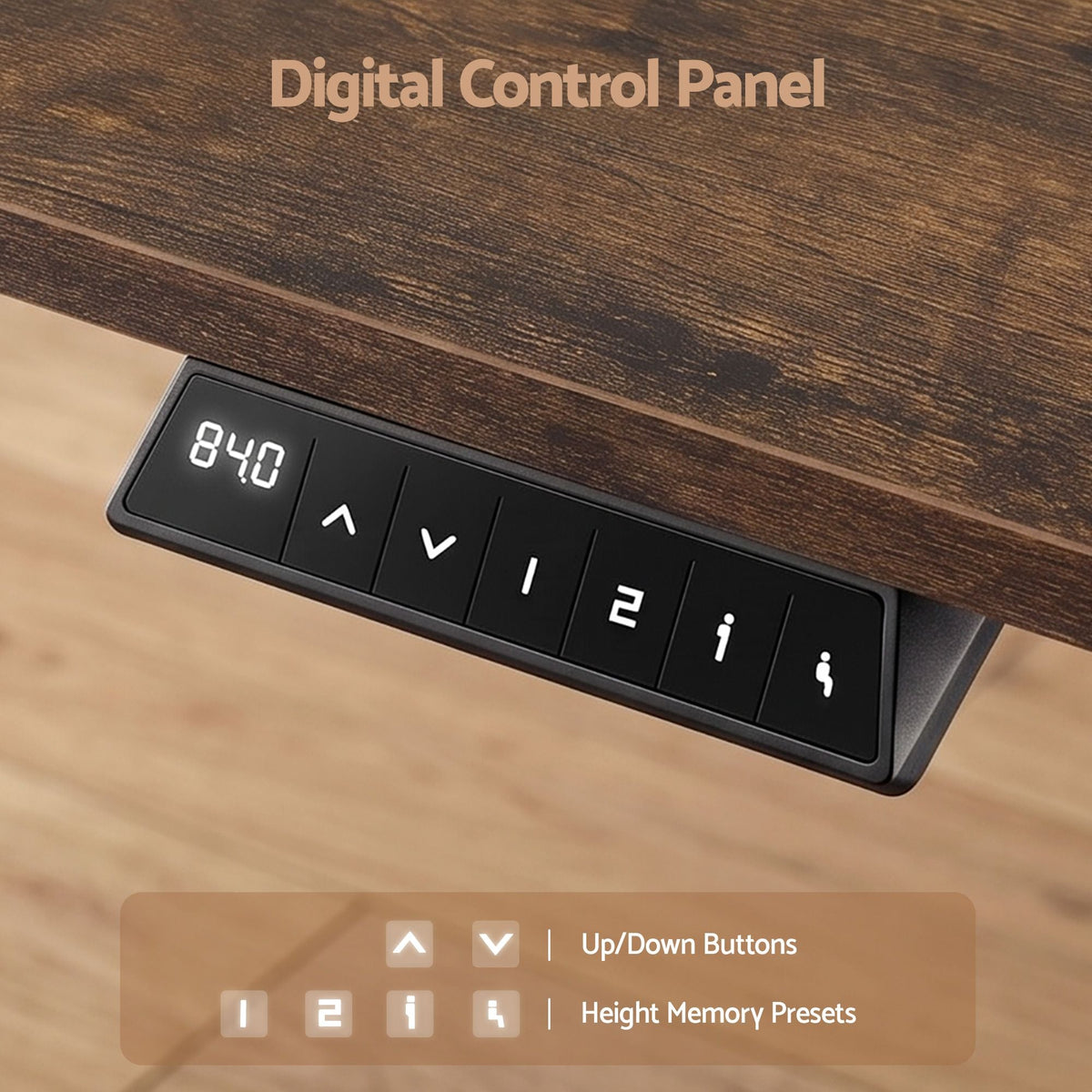 140cm Motorised Standing Desk Treadmill - Rustic Brown - Furniture > Office > Desks - Rivercity House & Home Co. (ABN 18 642 972 209) - Affordable Modern Furniture Australia