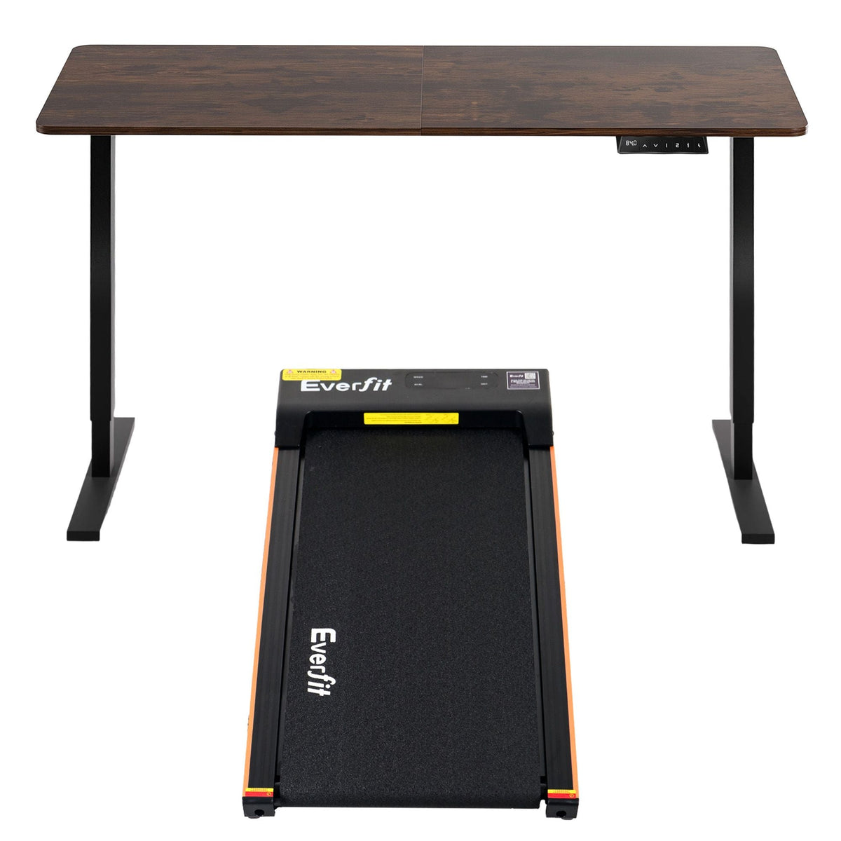 140cm Motorised Standing Desk Treadmill - Rustic Brown - Furniture > Office > Desks - Rivercity House & Home Co. (ABN 18 642 972 209) - Affordable Modern Furniture Australia