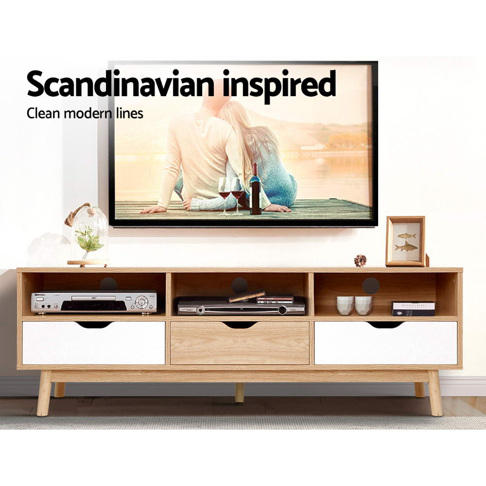 140CM Scandinavian Style TV Cabinet - Rivercity House & Home Co. (ABN 18 642 972 209) - Affordable Modern Furniture Australia